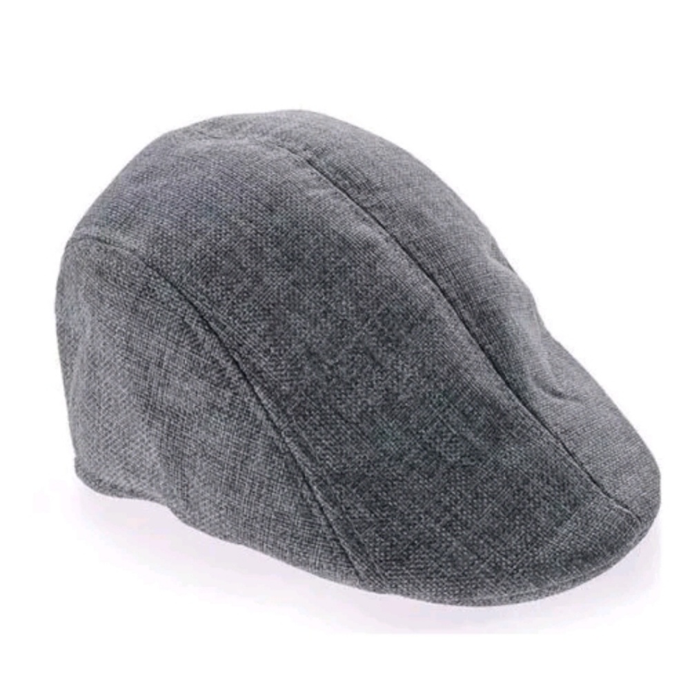 2  newsboy caps black and grey